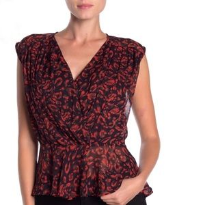 NWT ASTR Animal Print Sleeveless Blouse
